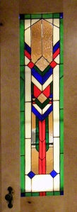 Southwest stained glass cabinet panel
