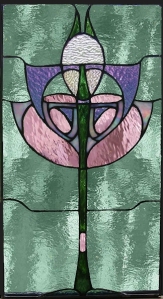 Art Deco-Stained Glass Panel